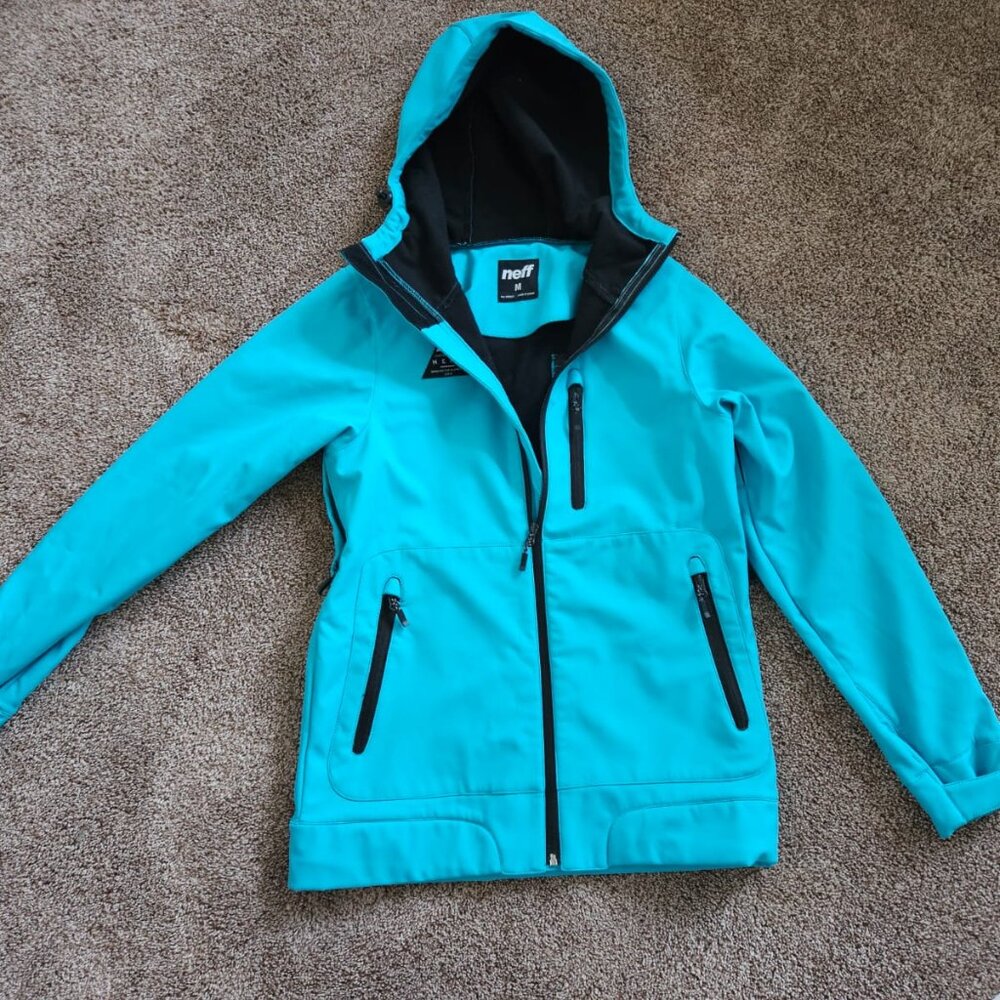 Neff Teal ski jacket- like new!